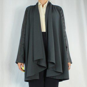 Not for sale AK Atsuro Tayama Waterfall Jacket with Leather Sleeves